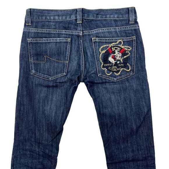 Pre-Loved Ice Iceberg Women US 27 Denim Skinny Blue Jeans Straight Leg Pants - Picture 2 of 10